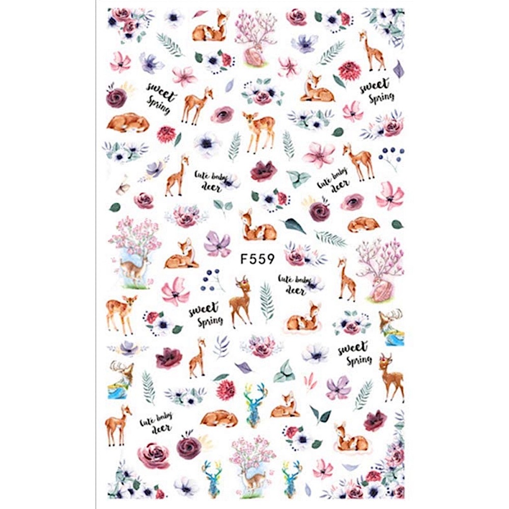 💌 BO/GO$ Bambi Deer Nail Stickers